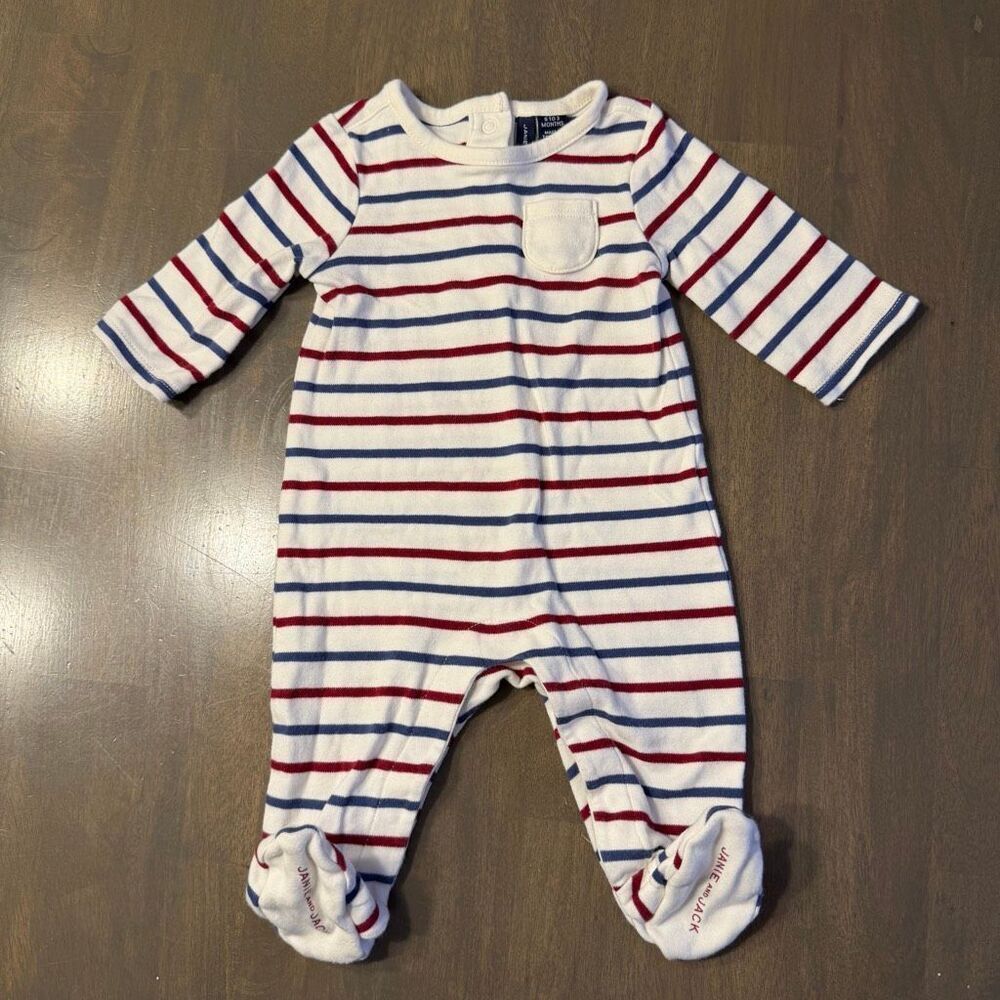 Janie & Jack striped Sleeper 0-3 months